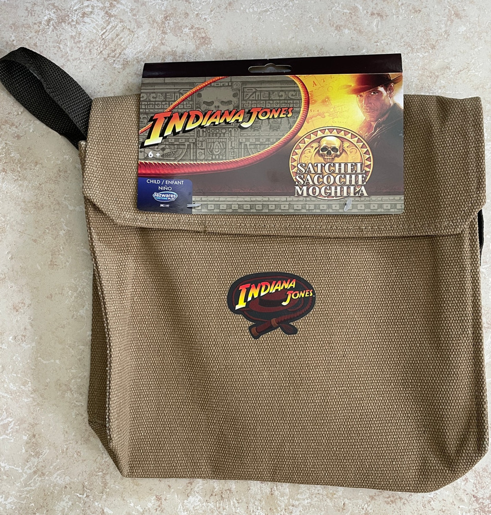 OFFICIAL INDIANA JONES CANVAS BAG SATCHEL COSTUME ACCESSORY PROP JWC1197 NEW